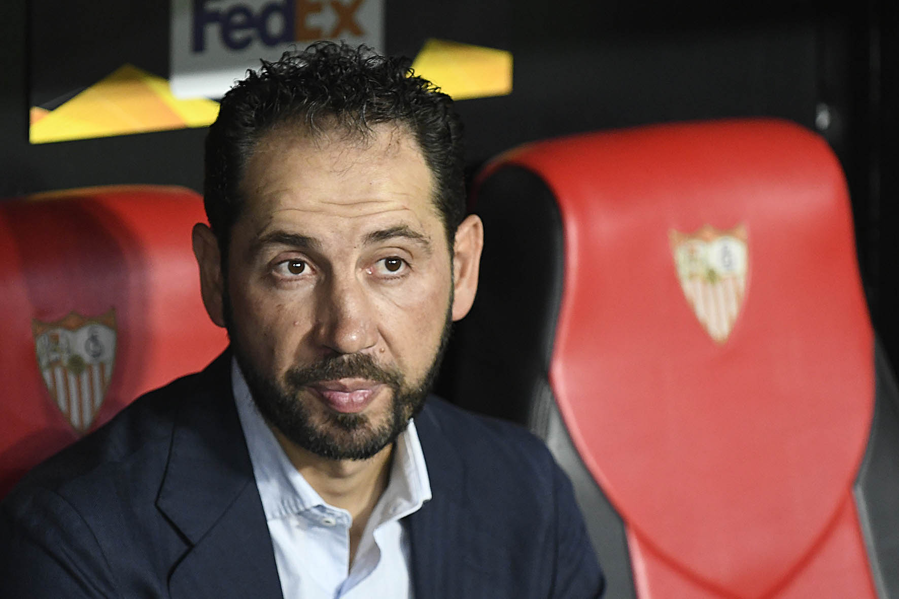 Pablo Machín en el banquillo ante el Akhisar