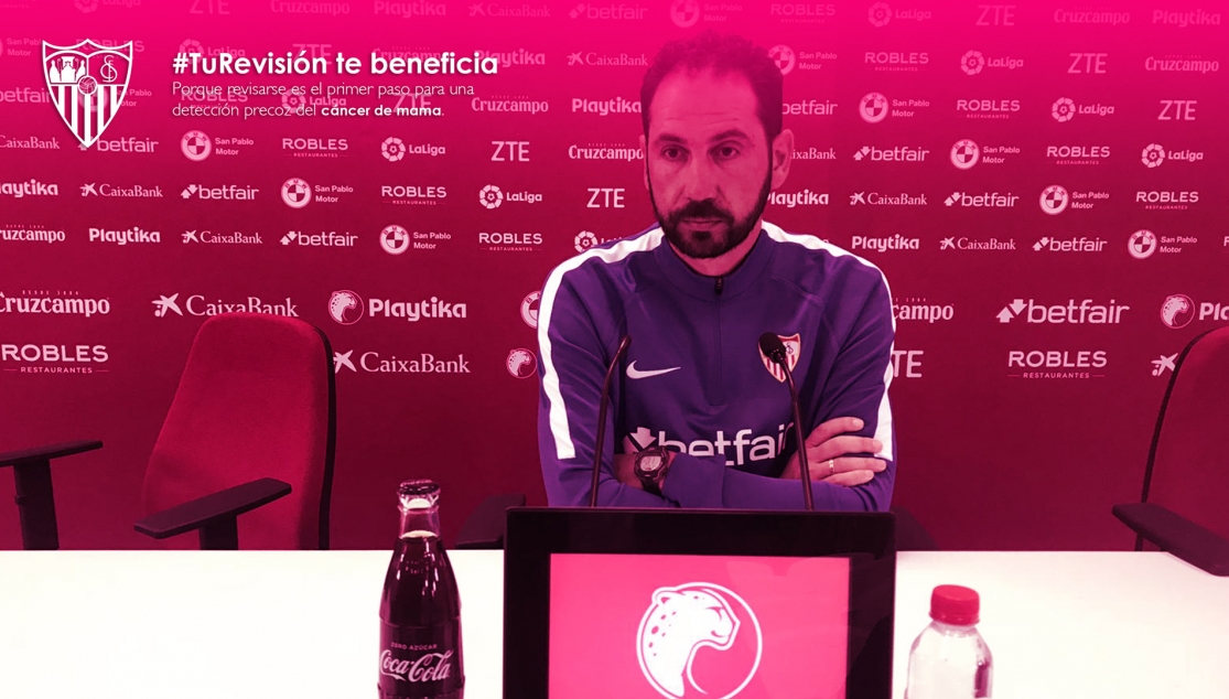 El técnico del Sevilla FC confía en la motivación de los suyos para afrontar el partido ante los de Valverde, a los que “daríamos ventaja si no la llevamos al cien por cien”