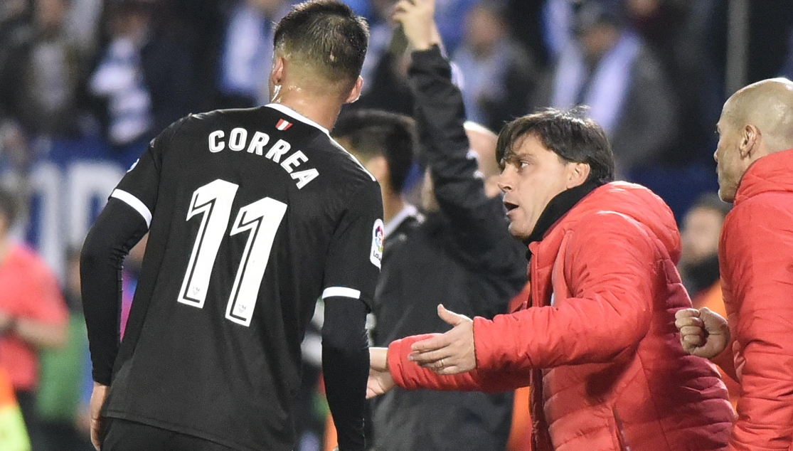 Montella conversa con Correa