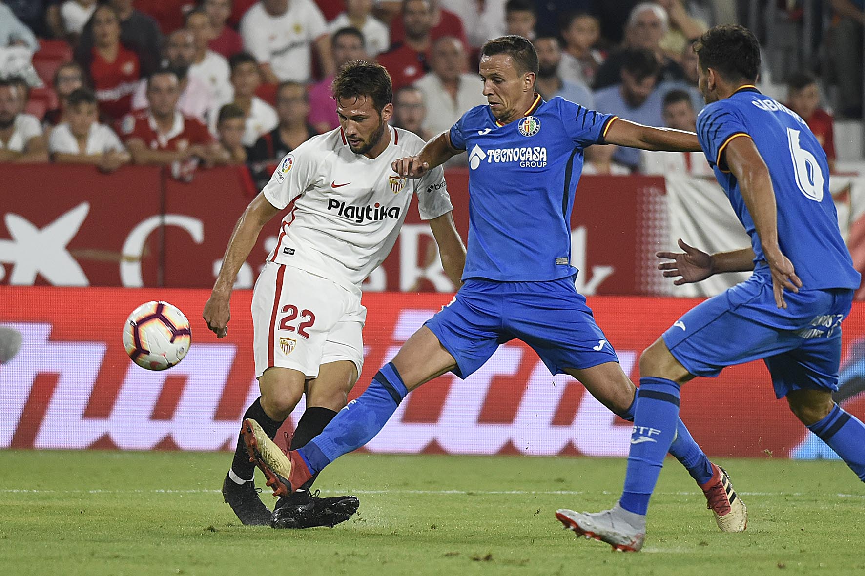 Franco Vázquez del Sevilla FC ante el Getafe CF