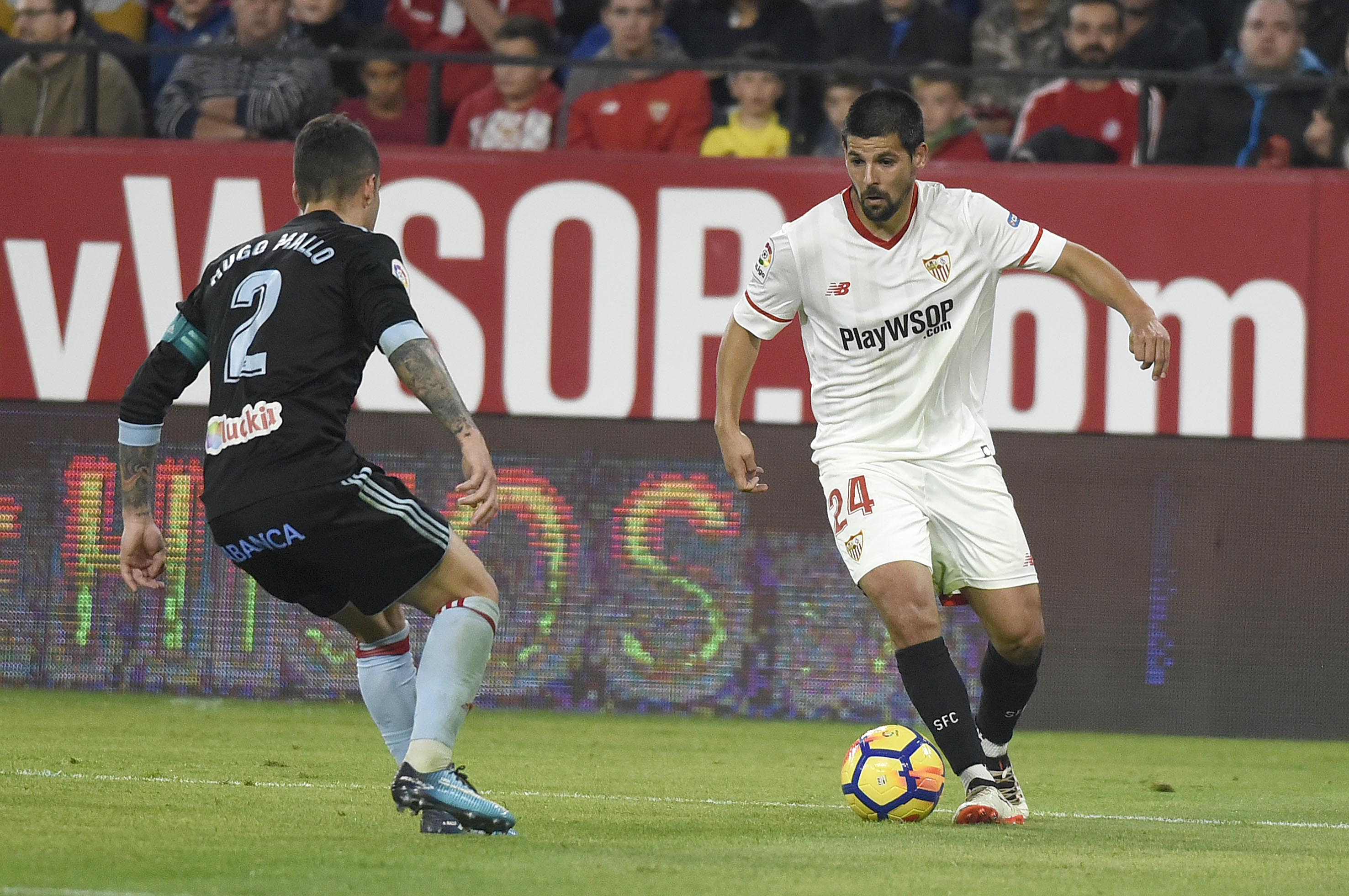 Nolito del Sevilla FC ante el RC Celta