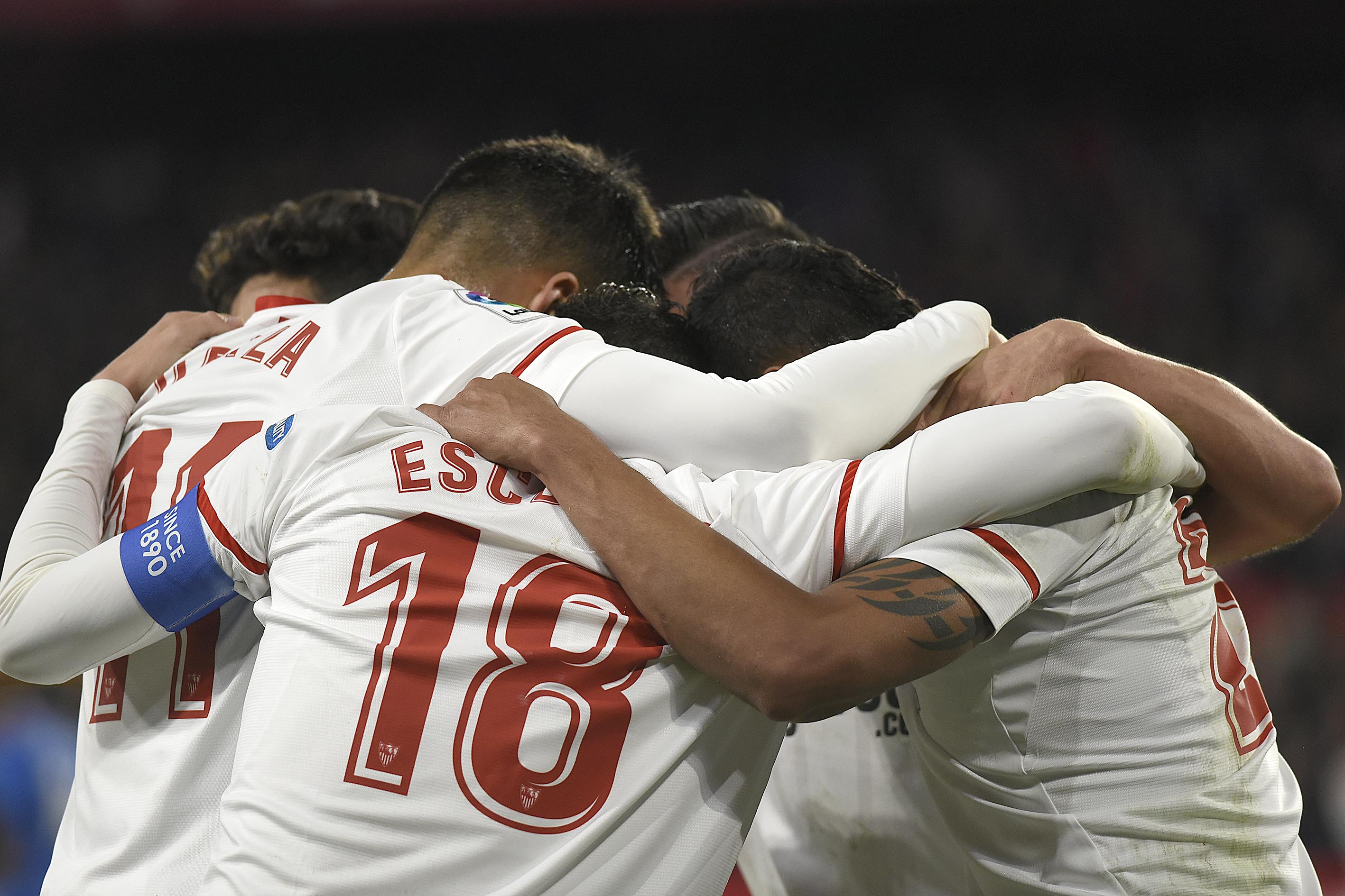 Nolito celebra el gol de Muriel ante el Getafe