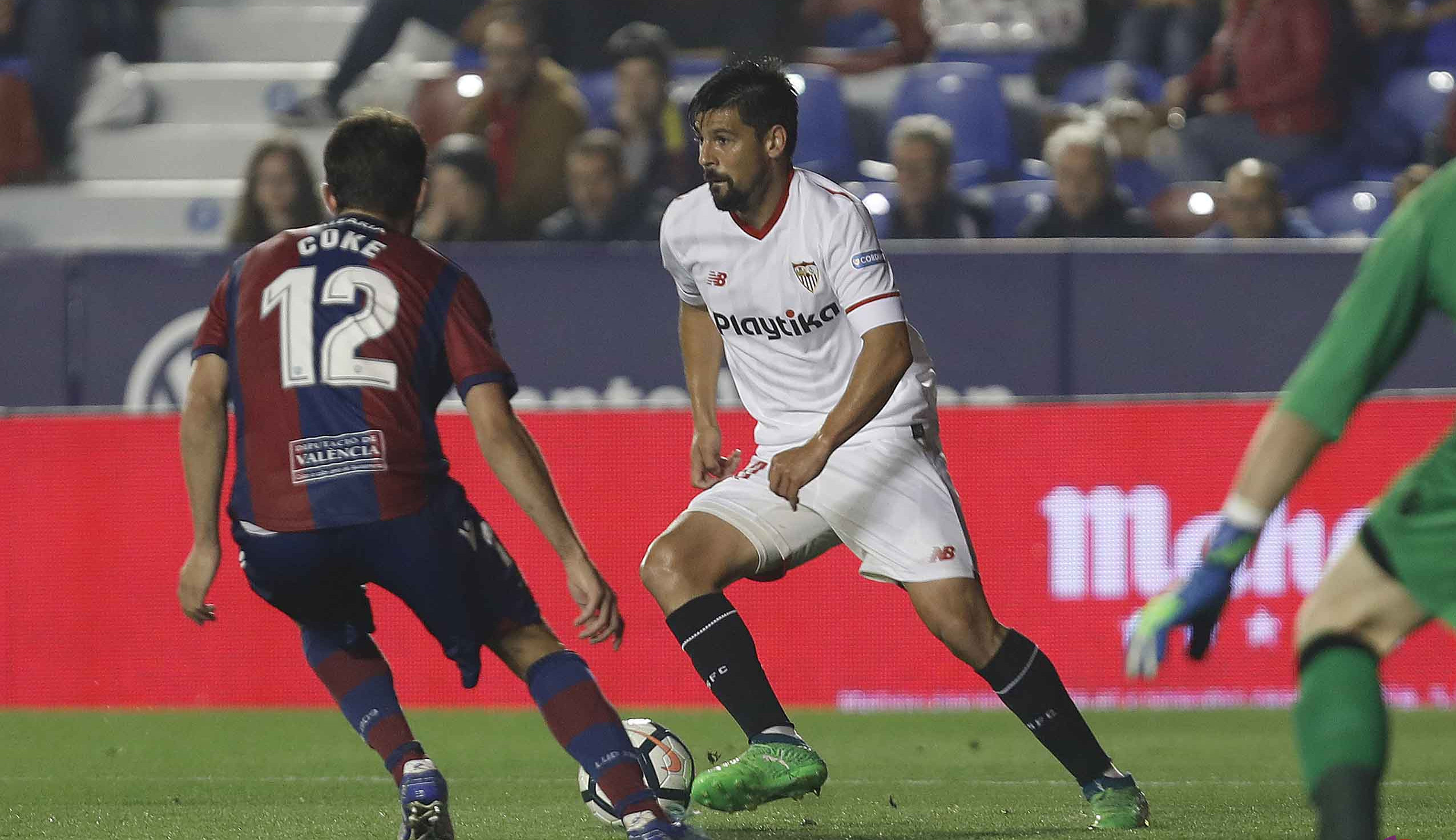 Nolito del Sevilla FC ante el Levante UD