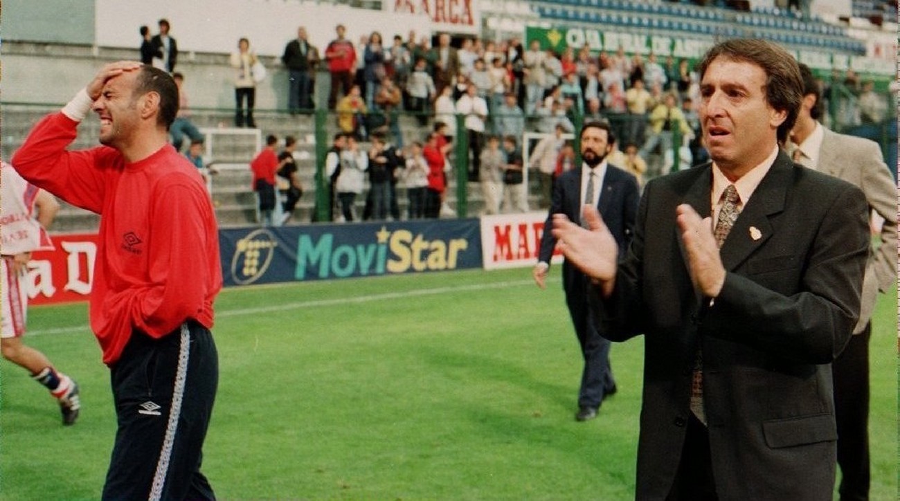 Julián Rubio y Monchi en el Carlos Tartiere