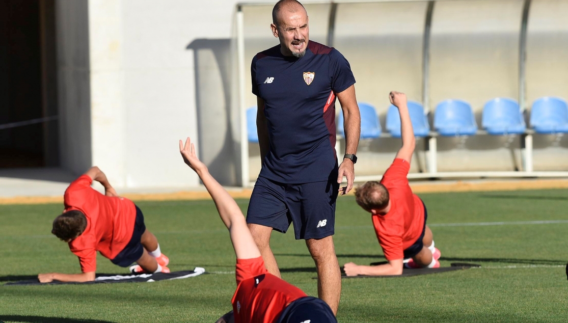 Pablo Fernández en un entrenamiento 