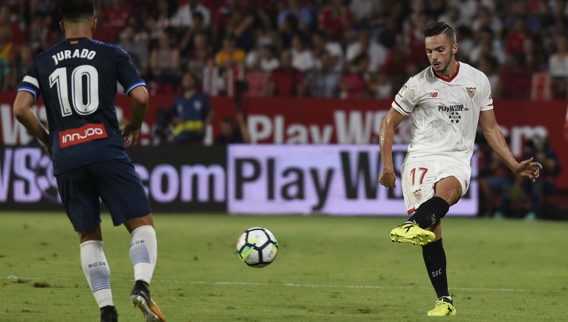 Pablo Sarabia, en el Sevilla FC-Espanyol