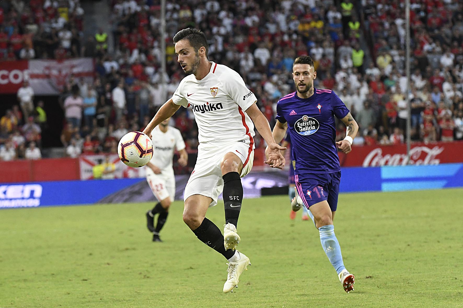 Sarabia del Sevilla FC ante el RC Celta de Vigo