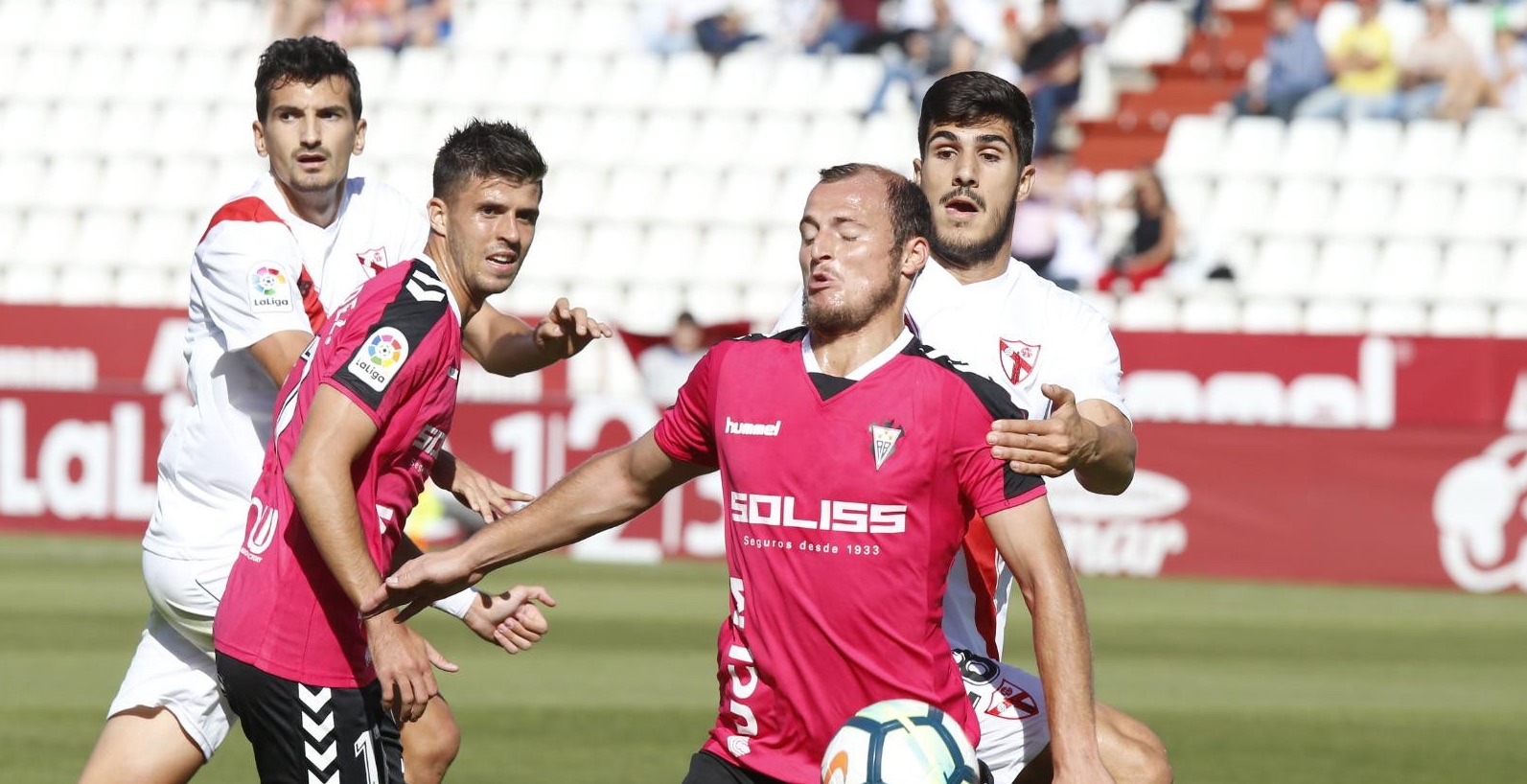 Imagen del encuentro ante el Albacete