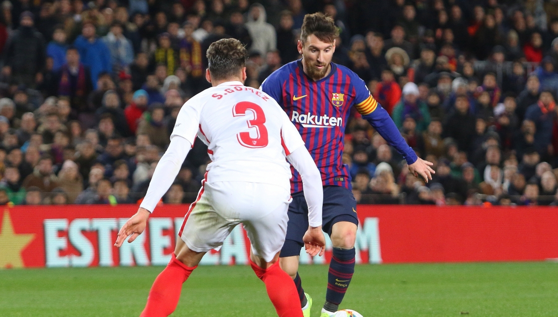 Sergi Gómez en el Camp Nou