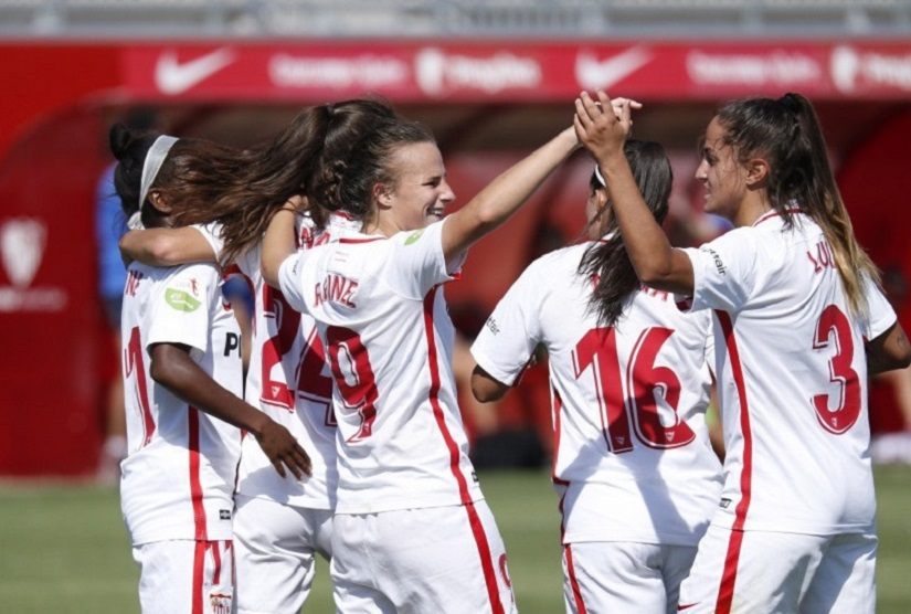 Celebración de gol Sevilla FC Femenino