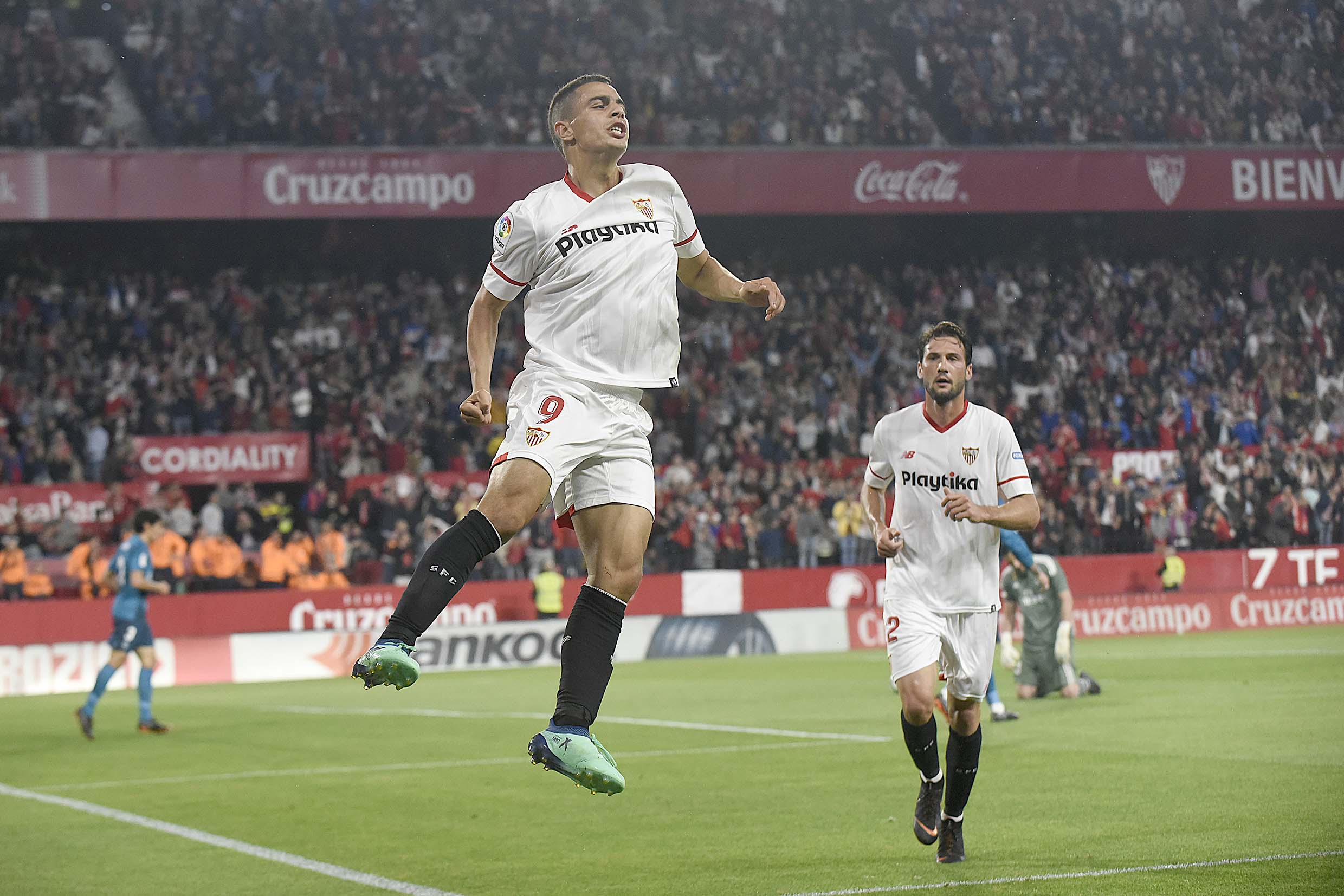 Ben Yedder del Sevilla FC ante el Real Madrid