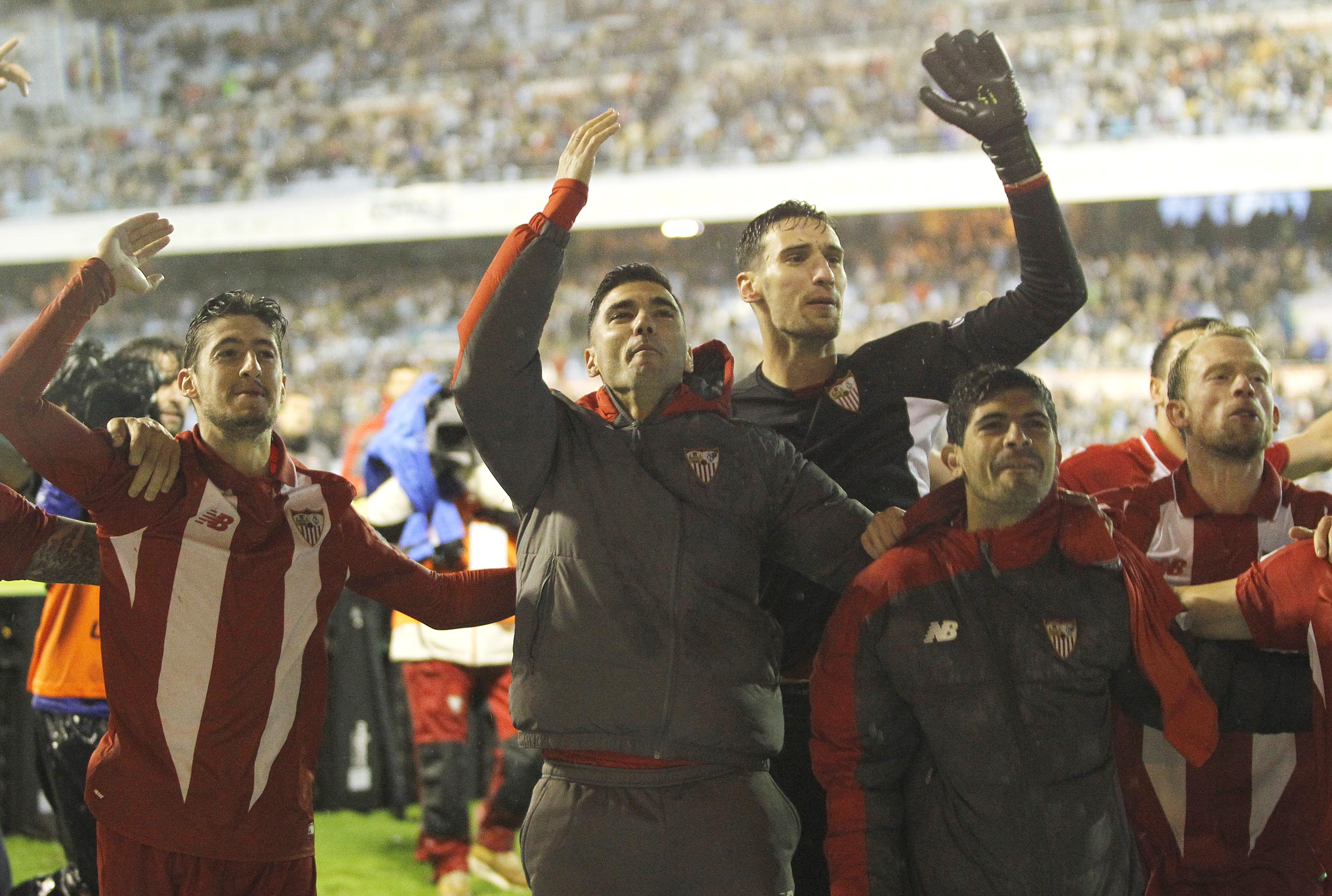 Celebración pase a la final de Copa del Rey en el Celta-Sevilla FC